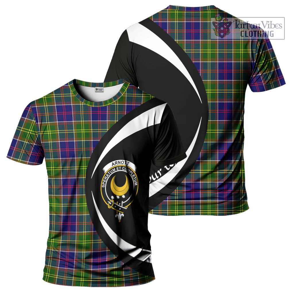 Tartan Vibes Clothing Arnott Tartan T-Shirt with Family Crest Circle Style