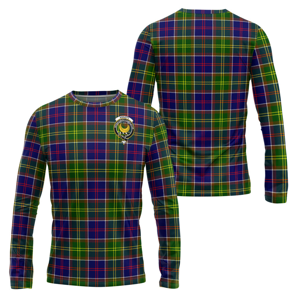 Arnott Tartan Long Sleeve T-Shirt with Family Crest Unisex - Tartan Vibes Clothing