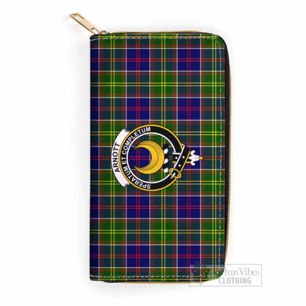 Tartan Vibes Clothing Arnott Tartan Women's Leather Wallet with Family Crest