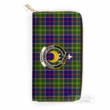Arnott Tartan Women's Leather Wallet with Family Crest