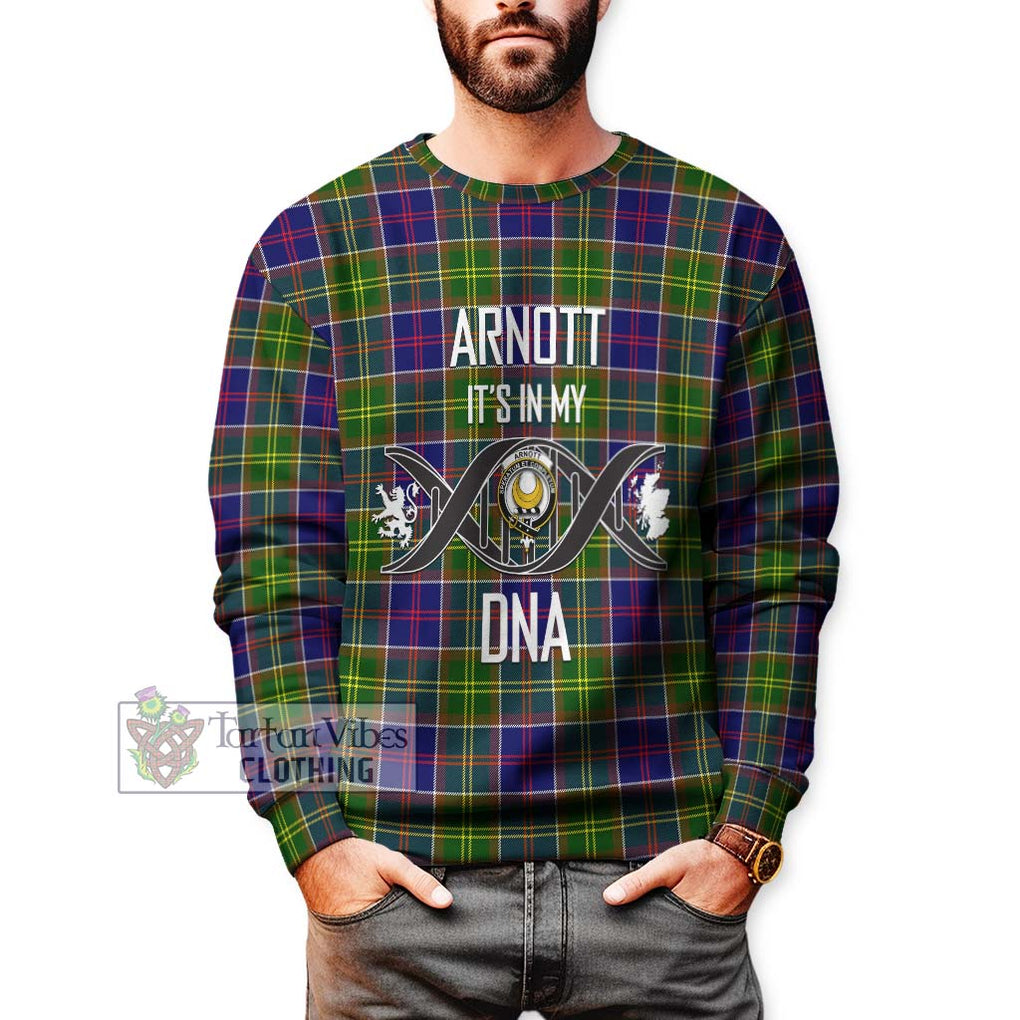 Arnott Tartan Sweatshirt with Family Crest DNA In Me Style Unisex - Tartan Vibes Clothing