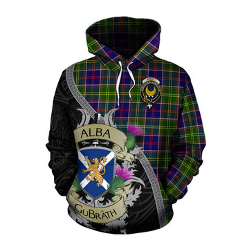 Arnott Tartan Family Crest Cotton Hoodie Lion Rampant Royal Thistle Shield Celtic Inspired Pullover Hoodie XS - Tartan Vibes Clothing