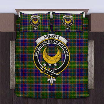 Arnott Tartan Quilt Bed Set with Family Crest King - Tartan Vibes Clothing
