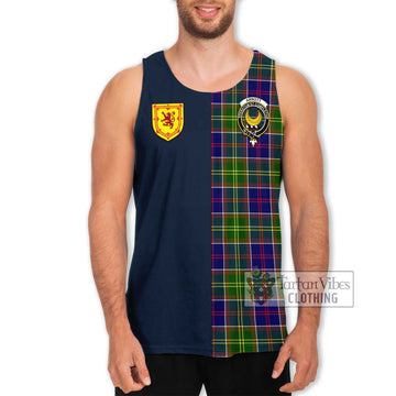 Arnott Tartan Men's Tank Top Alba with Scottish Lion Royal Arm Half Style Men - Tartan Vibes Clothing