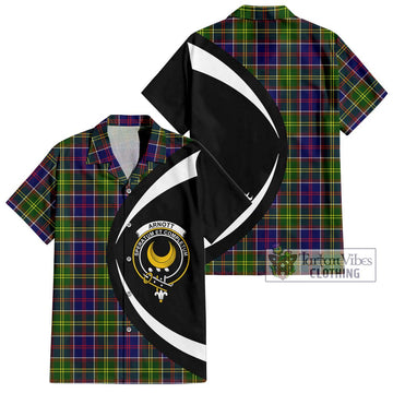 Arnott Tartan Hawaiian Shirt with Family Crest Circle Style Kid - Tartan Vibes Clothing