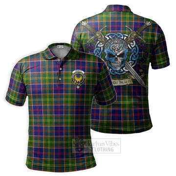 Arnott Tartan Polo Shirt with Family Crest Celtic Skull Style Kid - Tartan Vibes Clothing