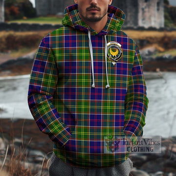 Arnott Tartan Cotton Hoodie with Family Crest Zip Hoodie - Tartan Vibes Clothing