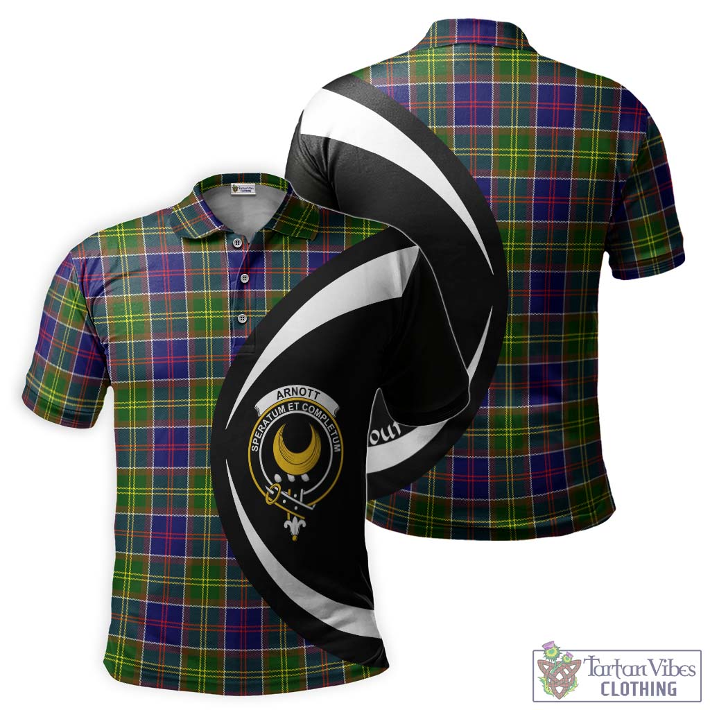 Arnott Tartan Men's Polo Shirt with Family Crest Circle Style Kid - Tartan Vibes Clothing