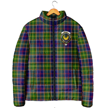 Arnott Tartan Padded Jacket with Family Crest Men's Padded Jacket - Tartan Vibes Clothing