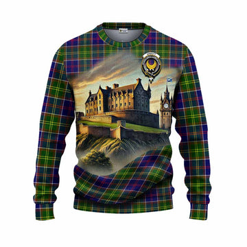 Arnott Tartan Family Crest Knitted Sweater with Scottish Ancient Castle Style Unisex - Tartan Vibes Clothing