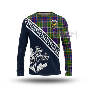 Arnott Tartan Long Sleeve T-Shirt Featuring Thistle and Scotland Map Unisex - Tartan Vibes Clothing