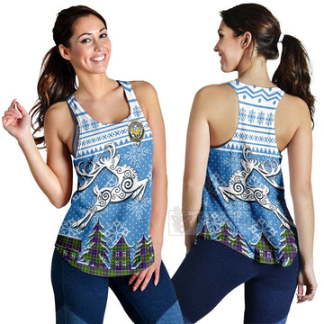Arnott Clan Christmas Women's Racerback Tanks Celtic Reindeer Style 4XL - Tartan Vibes Clothing