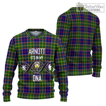Arnott Tartan Ugly Sweater with Family Crest DNA In Me Style Unisex - Tartan Vibes Clothing