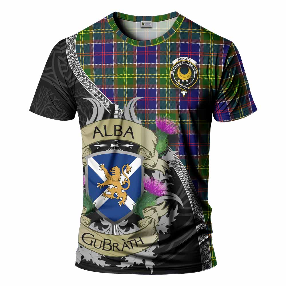 Arnott Tartan Family Crest T-Shirt Lion Rampant Royal Thistle Shield Celtic Inspired Kid's Shirt - Tartan Vibes Clothing