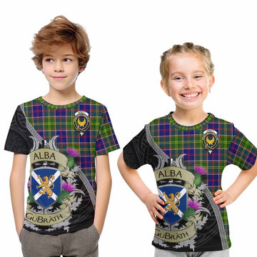 Arnott Tartan Family Crest Kid T-Shirt Lion Rampant Royal Thistle Shield Celtic Inspired Youth XL Size14 - Tartan Vibes Clothing