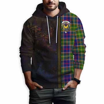 Arnott Tartan Family Crest Hoodie Alba Gu Brath Be Brave Lion Ancient Style Pullover Hoodie - Tartan Vibes Clothing