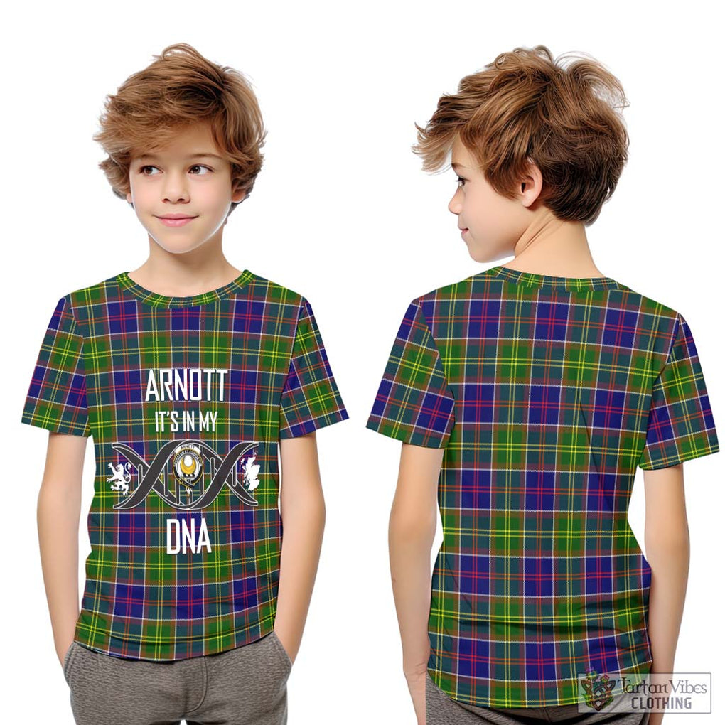 Arnott Tartan Kid T-Shirt with Family Crest DNA In Me Style Youth XL Size14 - Tartan Vibes Clothing