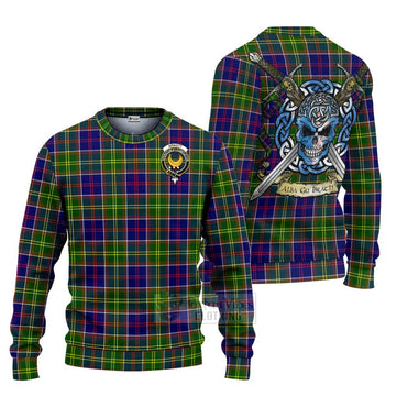Arnott Tartan Ugly Sweater with Family Crest Celtic Skull Style Unisex - Tartan Vibes Clothing