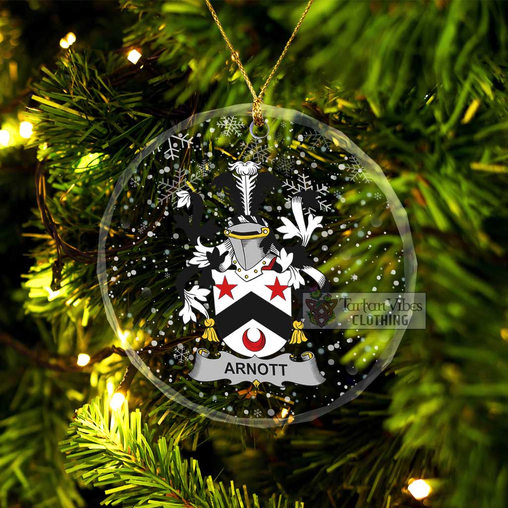 Arnott Irish Clan Christmas Glass Ornament with Coat of Arms Transparent Glass Circle - 2D-tartanvibesclothing
