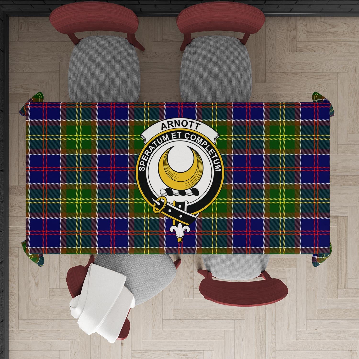 Arnott Tartan Tablecloth with Family Crest XL 57.1"x70.9"(145x180cm) - Tartan Vibes Clothing