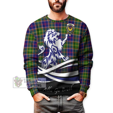 Arnott Tartan Sweatshirt with Alba Gu Brath Regal Lion Emblem Unisex - Tartan Vibes Clothing