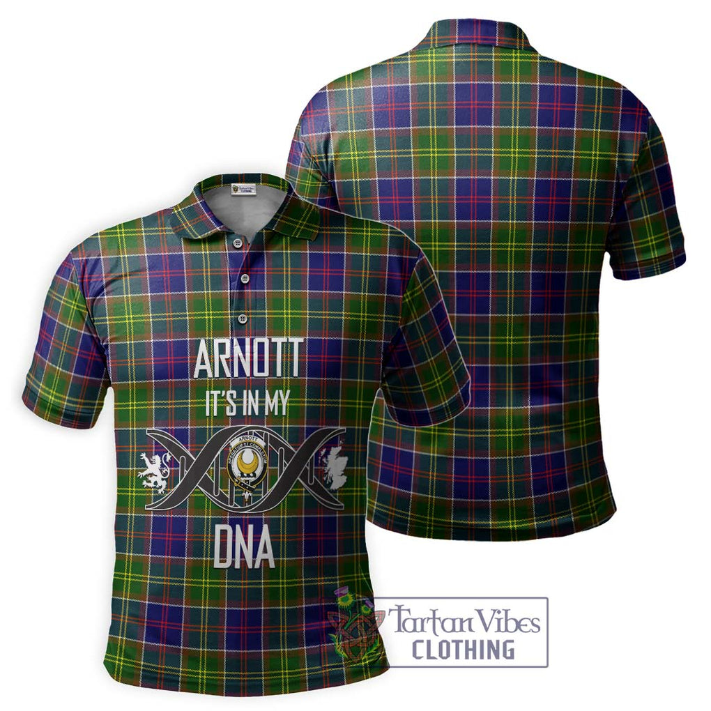 Arnott Tartan Polo Shirt with Family Crest DNA In Me Style - Tartan Vibes Clothing