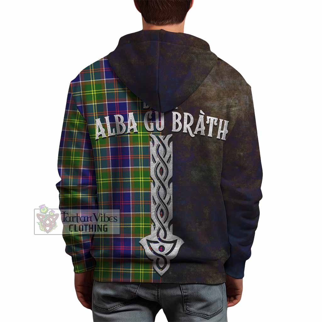 Arnott Tartan Family Crest Hoodie Alba Gu Brath Be Brave Lion Ancient Style - Tartan Vibes Clothing