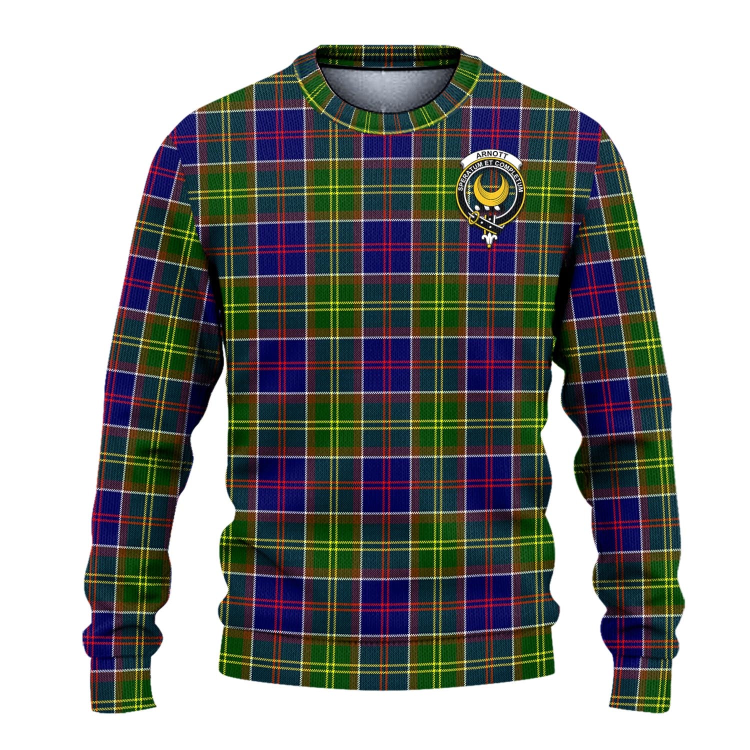 Arnott Tartan Ugly Sweater with Family Crest - Tartan Vibes Clothing