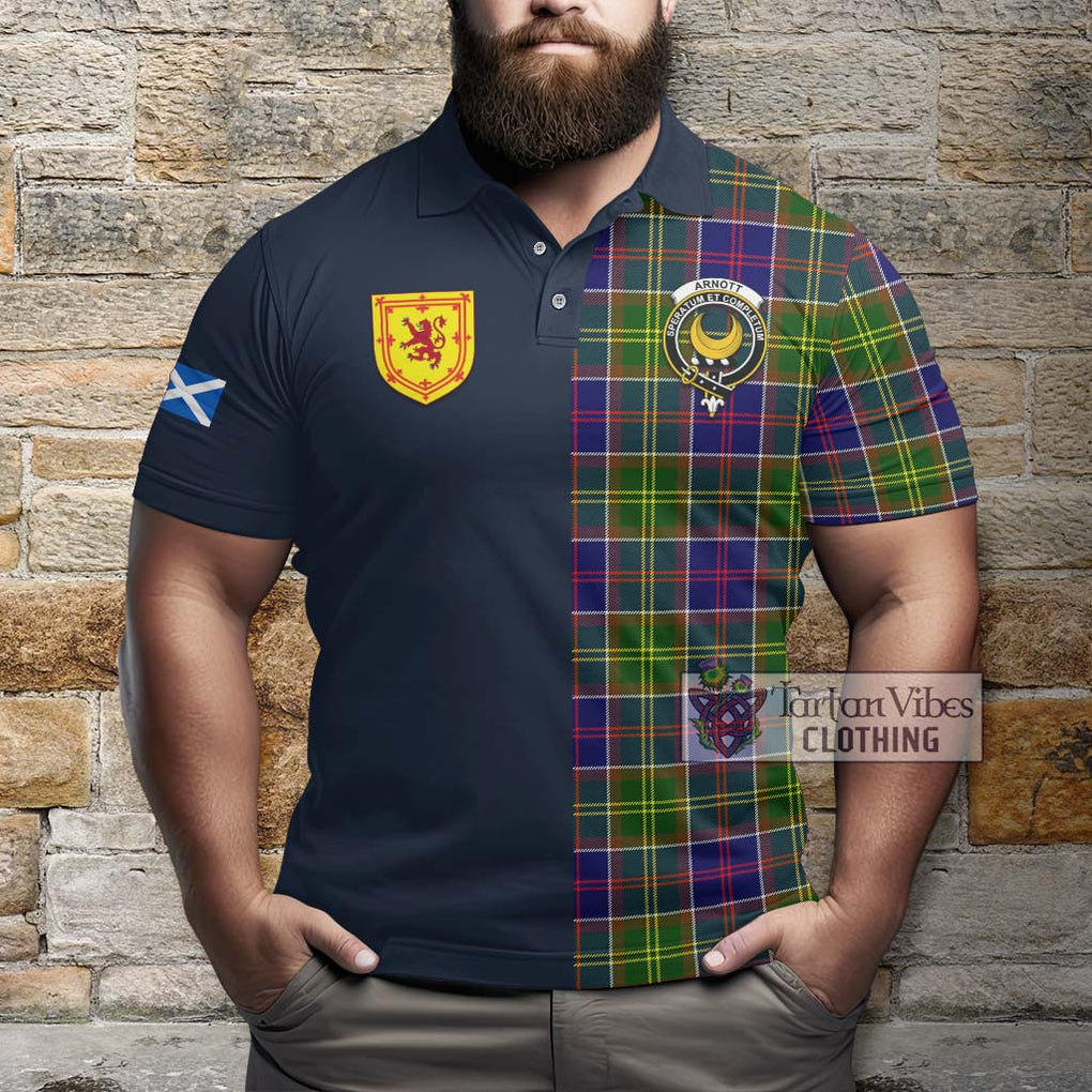 Arnott Tartan Polo Shirt Alba with Scottish Lion Royal Arm Half Style - Tartan Vibes Clothing