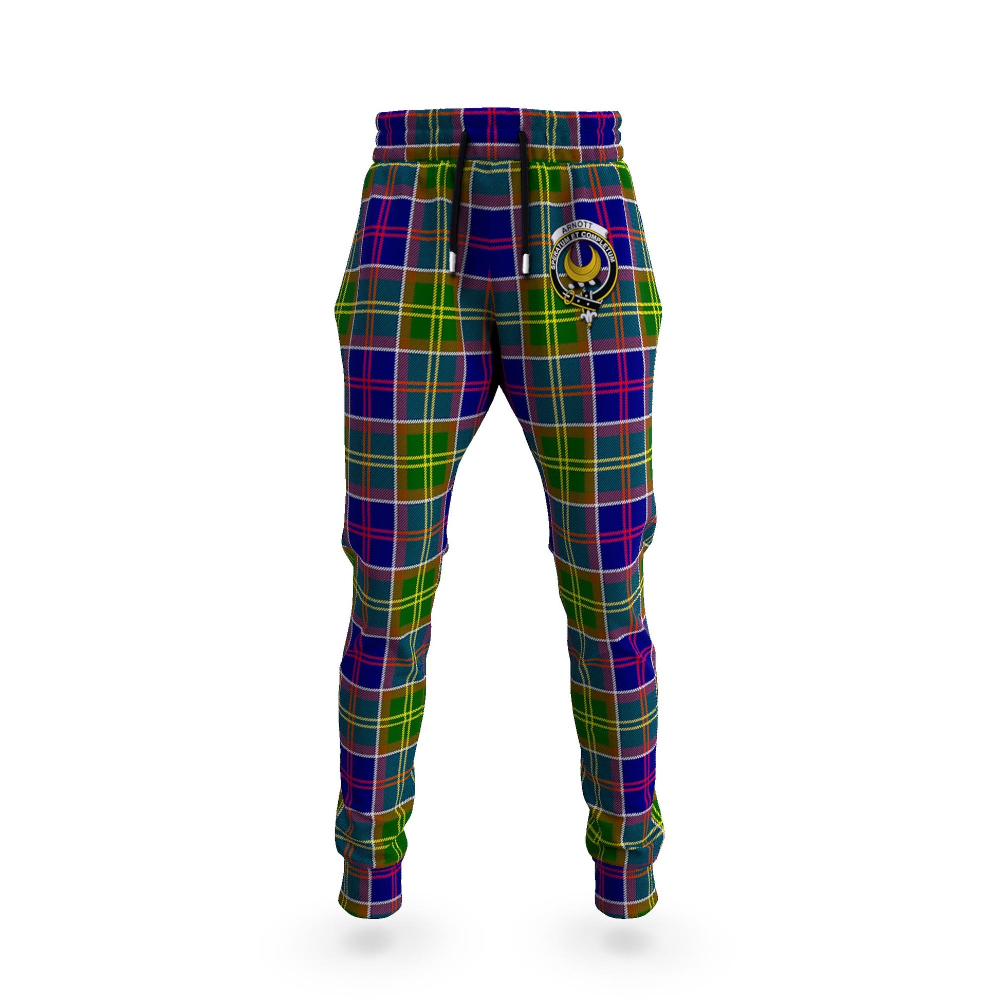 Arnott Tartan Joggers Pants with Family Crest 5XL - Tartan Vibes Clothing