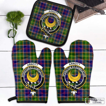Arnott Tartan Combo Oven Mitt & Pot-Holder with Family Crest - Tartan Vibes Clothing