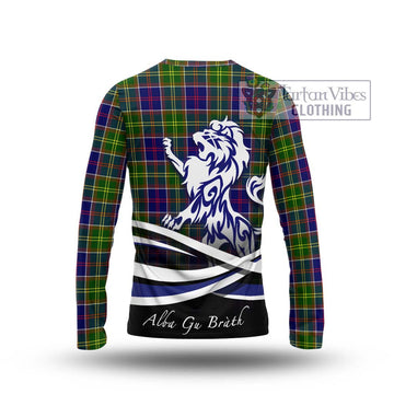 Arnott Tartan Long Sleeve T-Shirt with Alba Gu Brath Regal Lion Emblem - Tartan Vibes Clothing