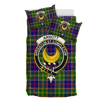 Arnott Tartan Bedding Set with Family Crest - Tartan Vibes Clothing