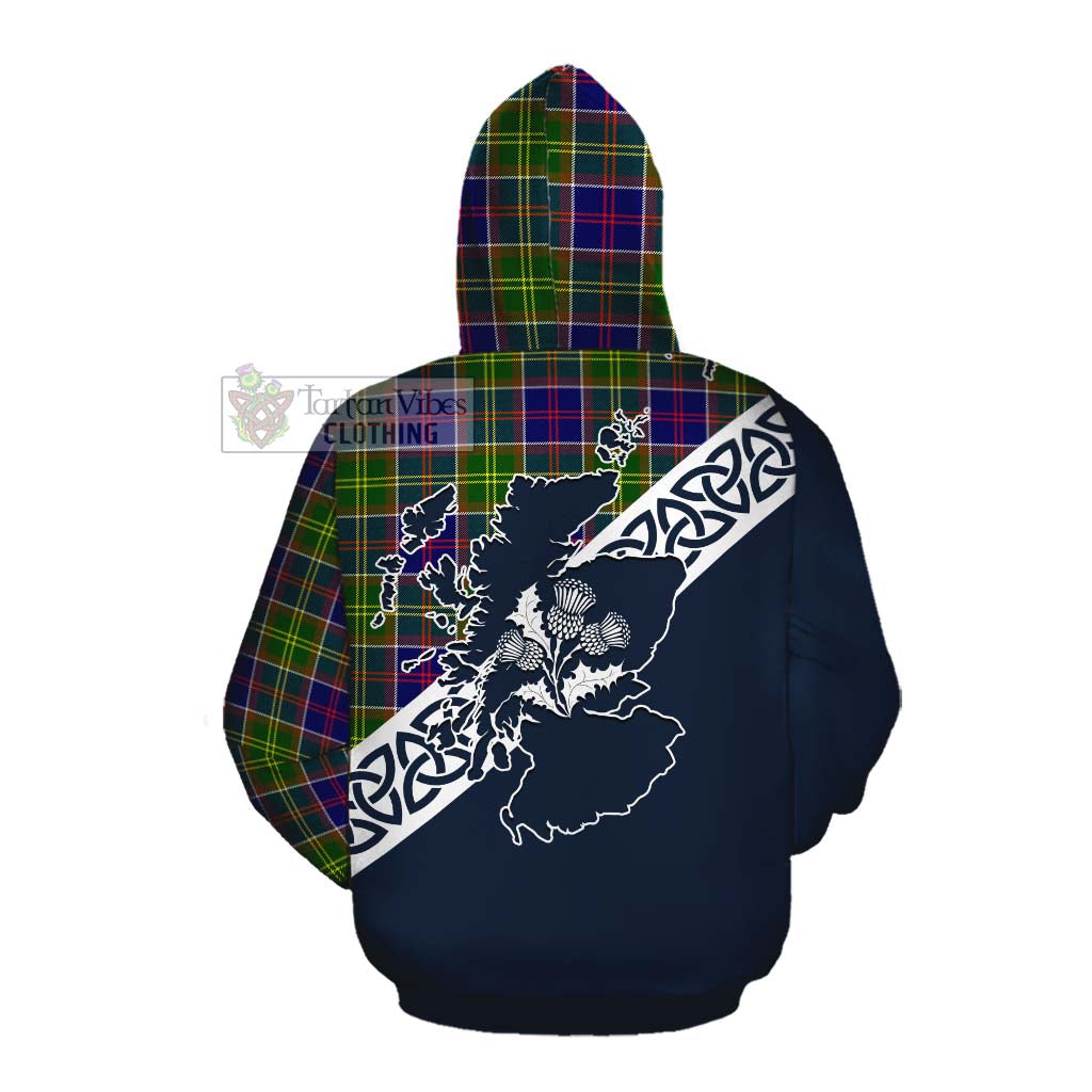Arnott Tartan Cotton Hoodie Featuring Thistle and Scotland Map Pullover Hoodie - Tartan Vibes Clothing