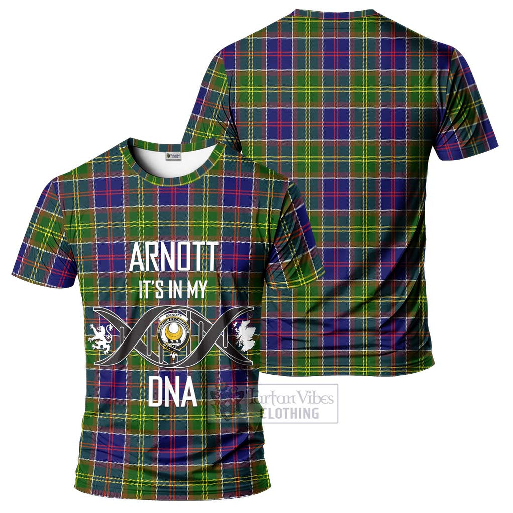 Arnott Tartan T-Shirt with Family Crest DNA In Me Style - Tartan Vibes Clothing