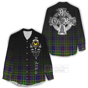 Arnott Tartan Women's Casual Shirt Featuring Alba Gu Brath Family Crest Celtic Inspired - Tartan Vibes Clothing