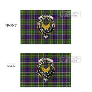 Tartan Vibes Clothing Arnott Tartan House Flag with Family Crest