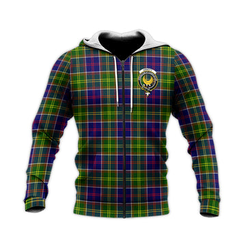 Arnott Tartan Knitted Hoodie with Family Crest Unisex Knitted Zip Hoodie - Tartan Vibes Clothing