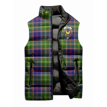 Arnott Tartan Sleeveless Puffer Jacket with Family Crest - Tartan Vibes Clothing