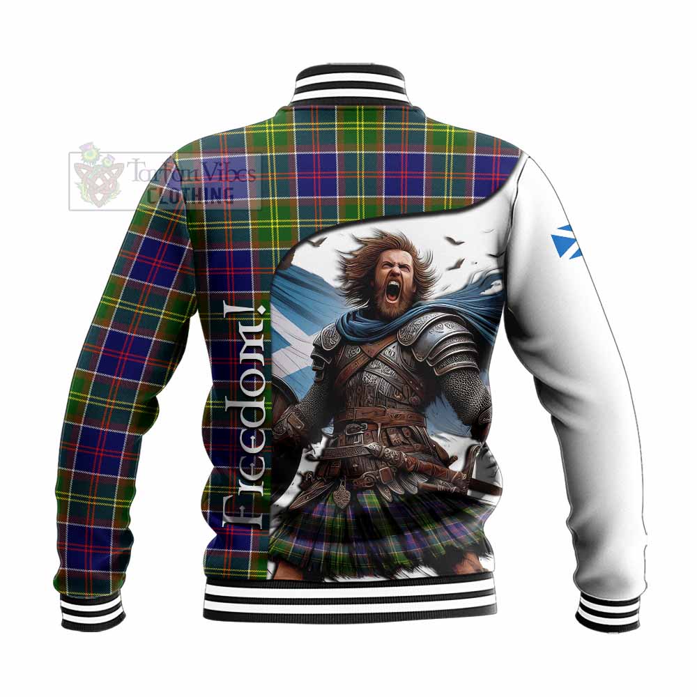 Tartan Vibes Clothing Arnott Crest Tartan Baseball Jacket Inspired by the Freedom of Scottish Warrior