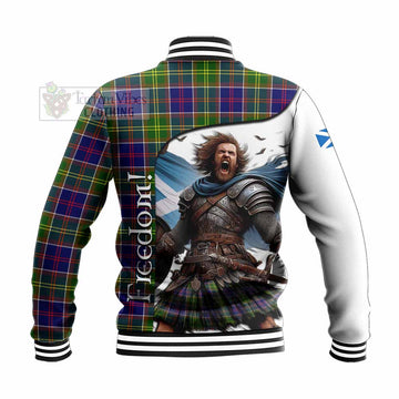 Tartan Vibes Clothing Arnott Crest Tartan Baseball Jacket Inspired by the Freedom of Scottish Warrior