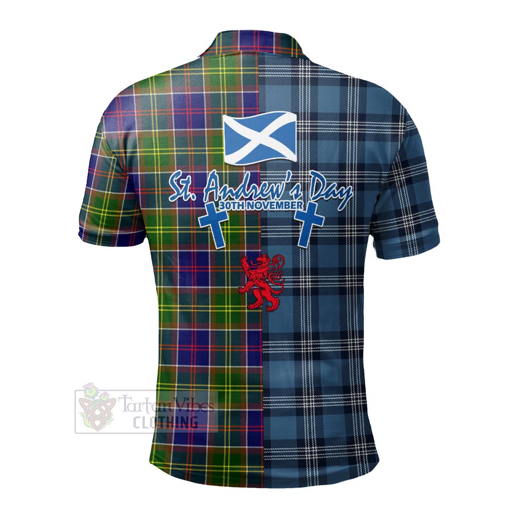 Arnott Tartan Polo Shirt Happy St. Andrew's Day Half Tartan Style - Tartan Vibes Clothing