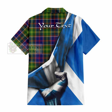Arnott Tartan Hawaiian Shirt with Family Crest Scotland Patriotic Style - Tartan Vibes Clothing