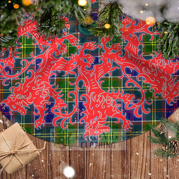 Tartan Vibes Clothing Arnott Tartan Christmas Tree Skirt Lion Rampant Style