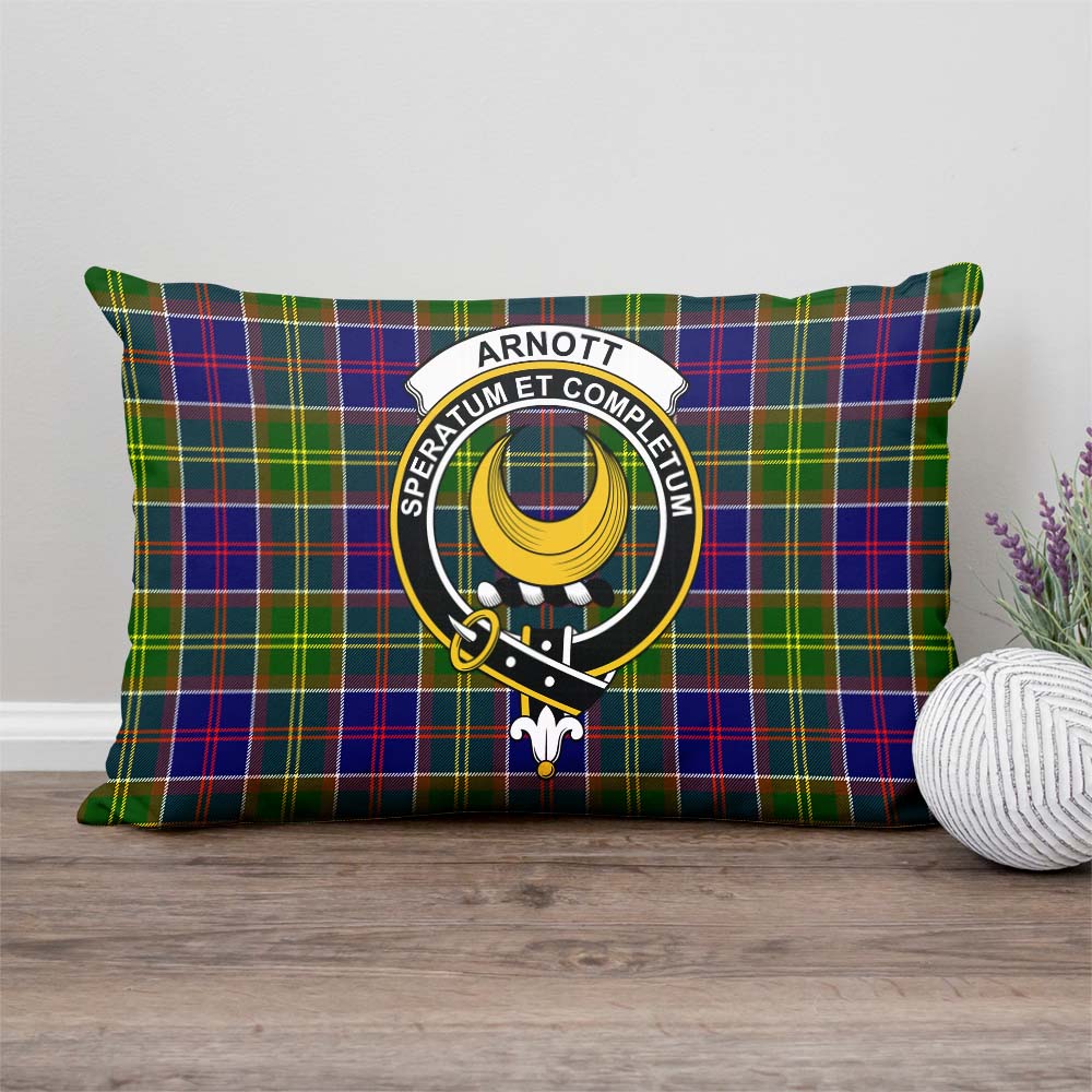 Arnott Tartan Pillow Cover with Family Crest - Tartan Vibes Clothing