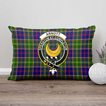 Arnott Tartan Pillow Cover with Family Crest - Tartan Vibes Clothing