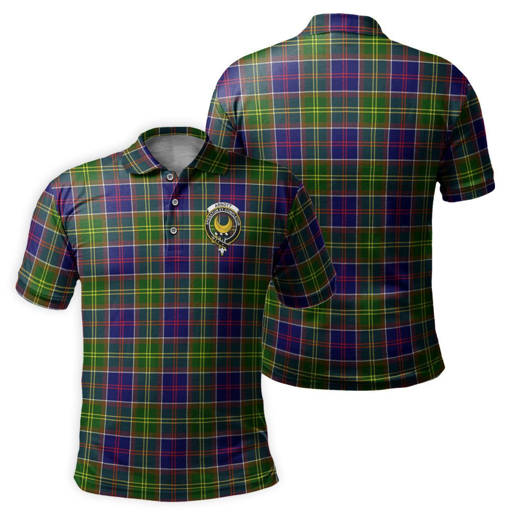 Arnott Tartan Men's Polo Shirt with Family Crest - Tartanvibesclothing