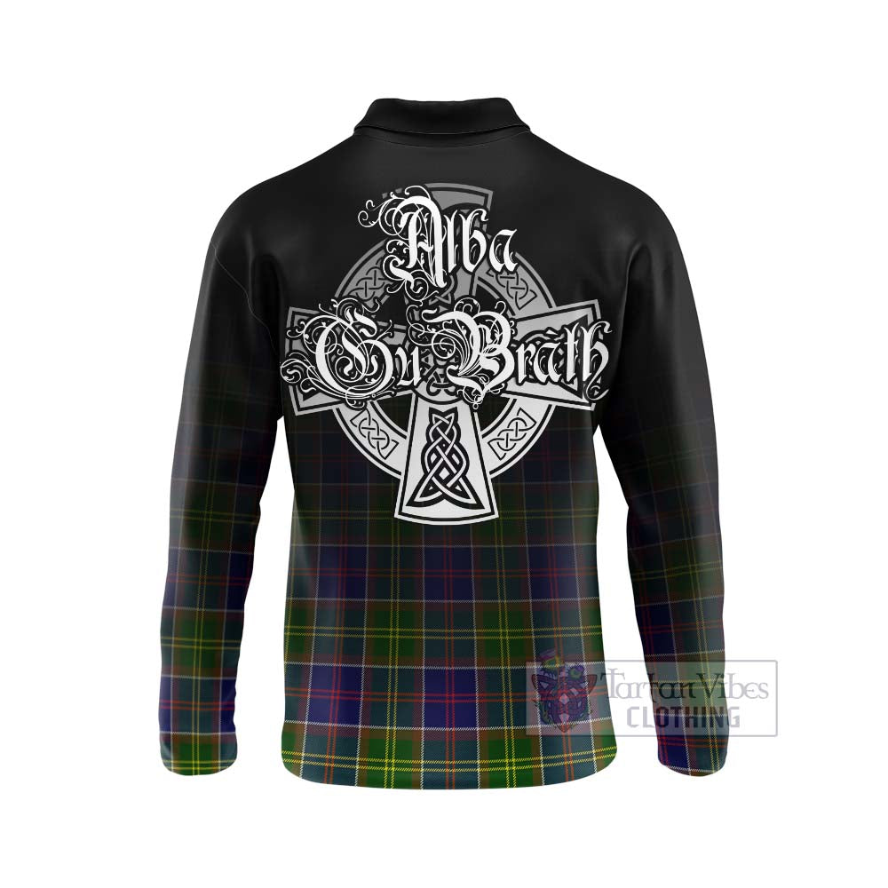 Arnott Tartan Long Sleeve Polo Shirt Featuring Alba Gu Brath Family Crest Celtic Inspired - Tartan Vibes Clothing