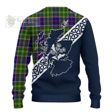 Arnott Tartan Ugly Sweater Featuring Thistle and Scotland Map - Tartan Vibes Clothing