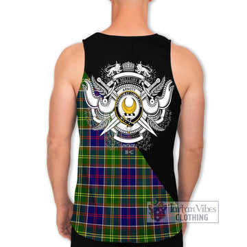 Arnott Tartan Men's Tank Top with Family Crest and Military Logo Style - Tartan Vibes Clothing